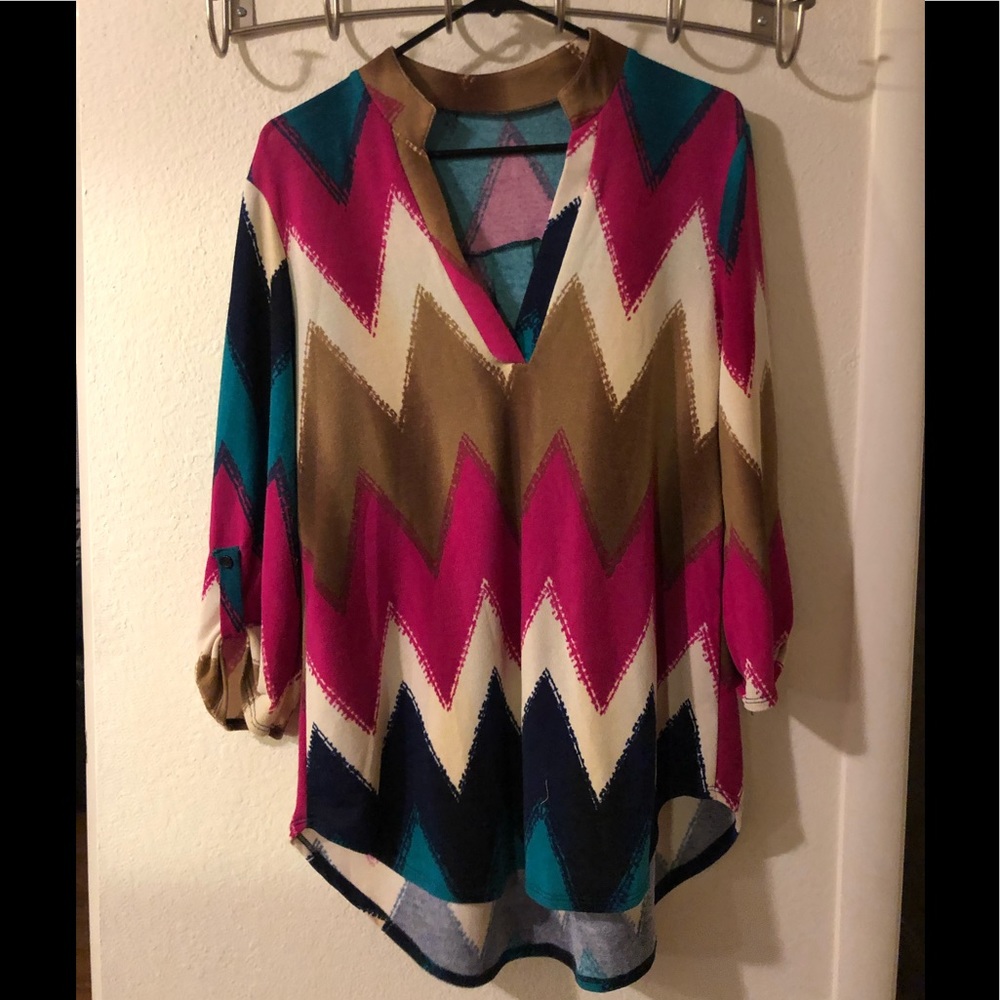 Flowy fun chevron shirt